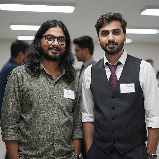 Side by Side Portrait of Two Men