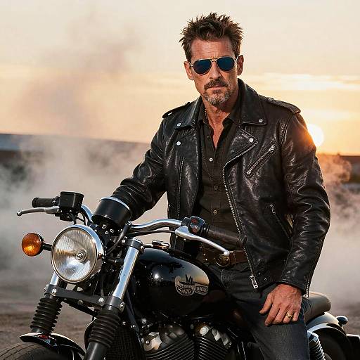 Rugged Mature Man with Sunglasses