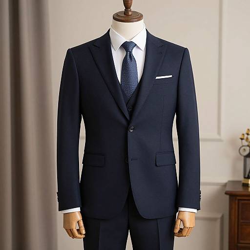 Man Dressing in Suit and Tie