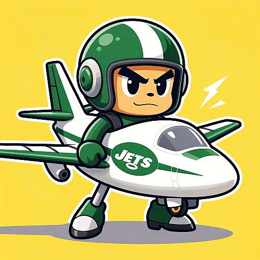 Fierce Green Jet Mascot Design