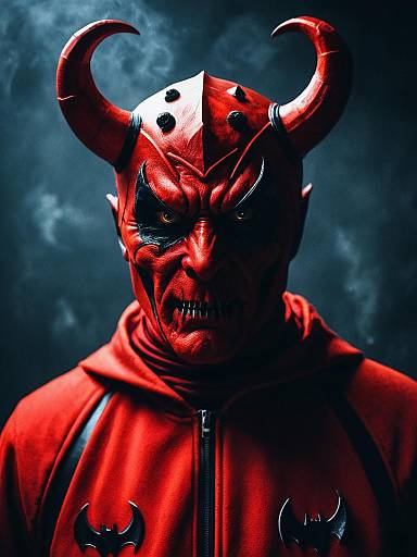Man in Red Devil Costume