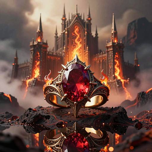 Crimson Ruby Gothic Fortress