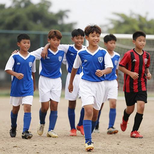 Youth Soccer Team in Action Photography