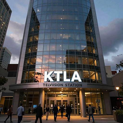 KTLA Headquarters at Dusk