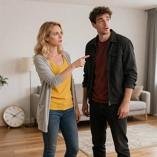 Dynamic Living Room Interaction Scene