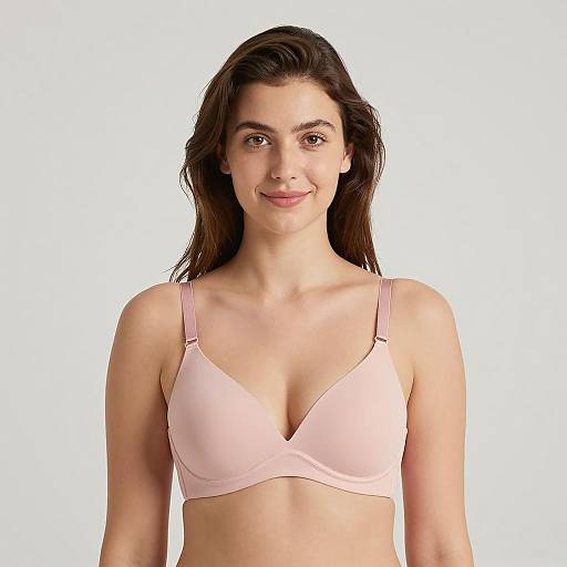 Young Woman in Pink Bra
