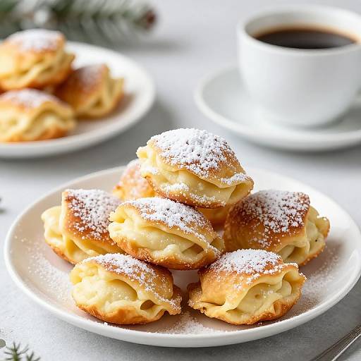 Golden Appelflappen with Coffee