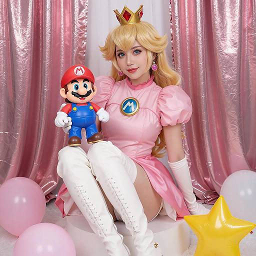 Princess Peach Cosplay Digital Art