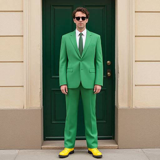 Man in Green Pimp Suit Costume
