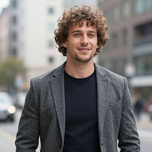 Fit European Man Urban Lifestyle Portrait