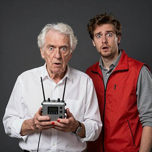 Shocked Expressions of Two Figures