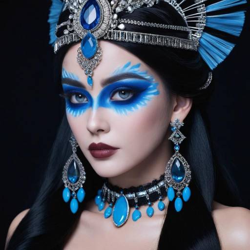 Elegant Portrait of a Gemstone Adorned Girl