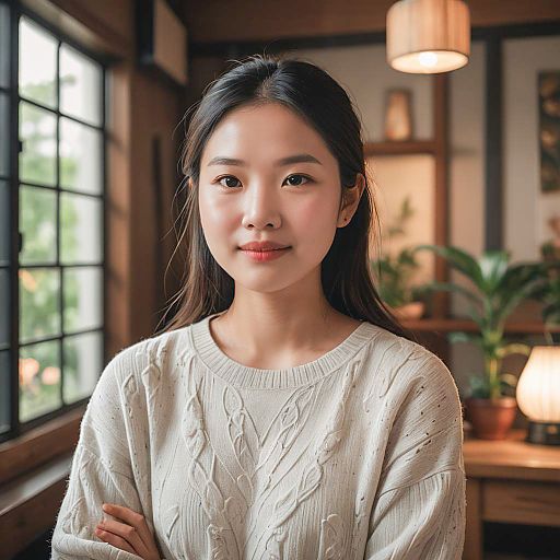Serene Portrait of an Asian Girl Serene Portrait of an Asian Girl
