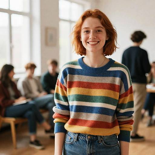 Bright and Cheerful Young Woman Portrait