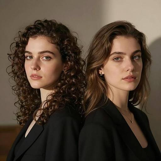 Elegant Portrait of Two Women