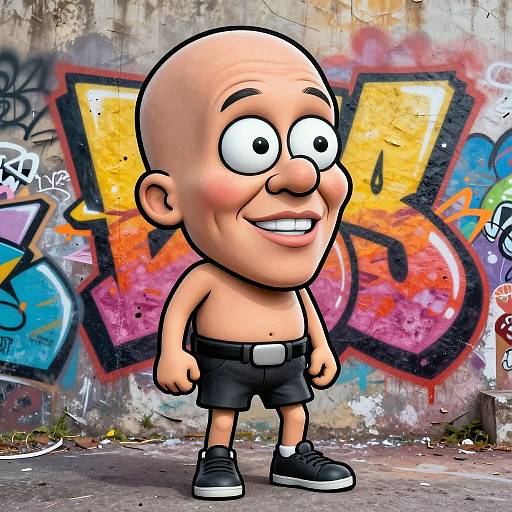 Bowlegged Meme Figure Urban Art