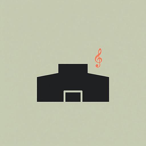 Minimalist Concert Hall Icon Design