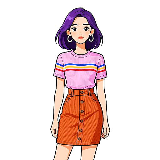 Stylish Woman in Pastel Casual Outfit