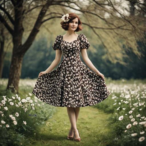 Elegant Vicky Cosplay with Floral Dress