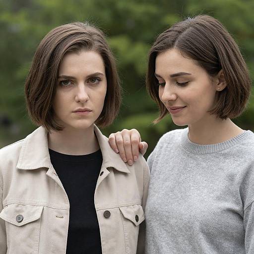 Tender Outdoor Portrait of Two Women