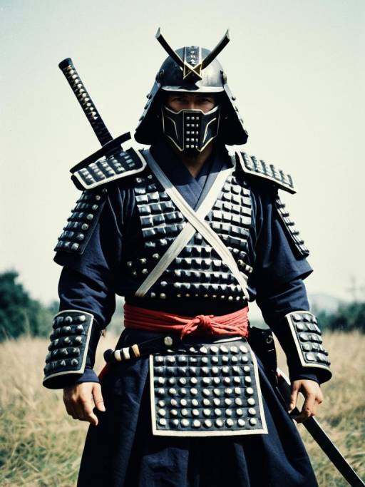 Man in Atomic Samurai Cosplay Costume