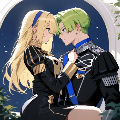 Dimitri and Girl at Garreg Mach