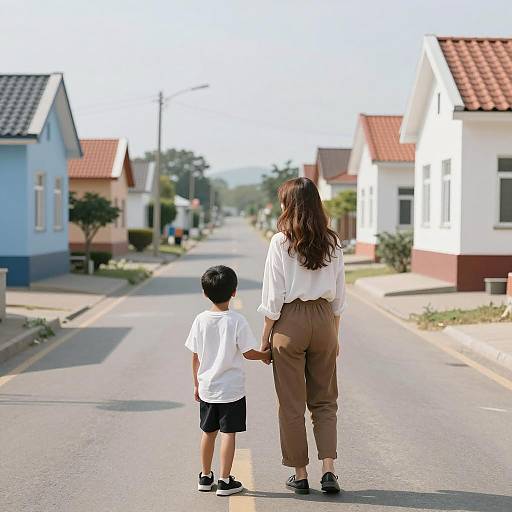 Family Bond on a Sunny Road