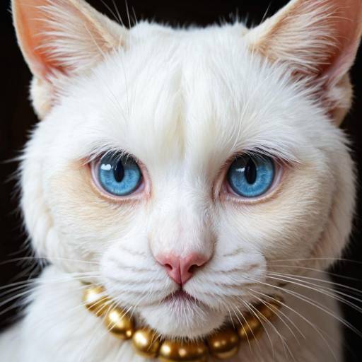 Fluffy Persian Cat with Azure Eyes Fluffy Persian Cat with Azure Eyes