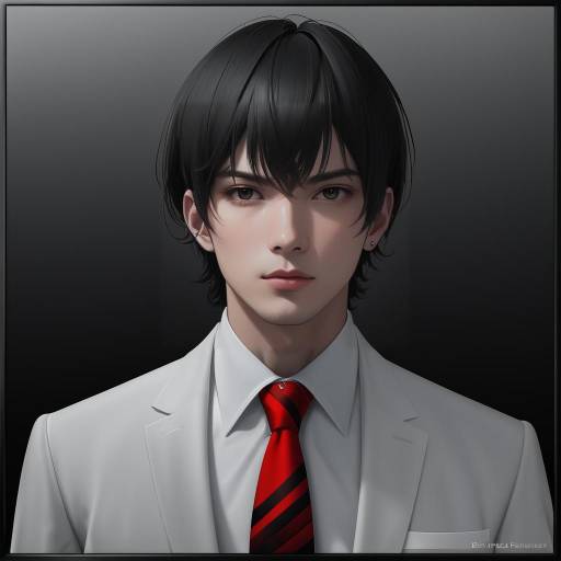 Illustration of Adachi tooru, persona in the style of Fouriasensei