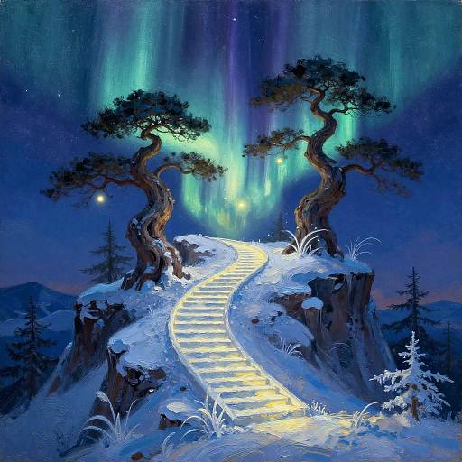Glowing Staircase to Aurora Peak