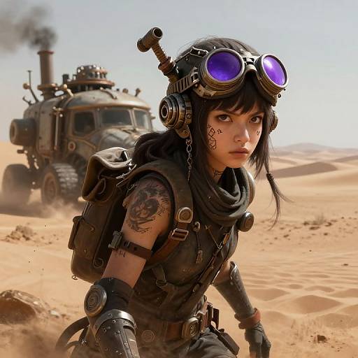 Steampunk Desert Warrior Girl