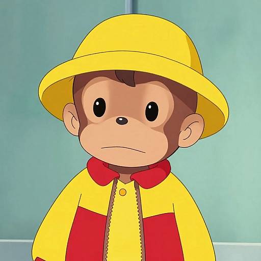 Curious George in Yellow Hat Outfit