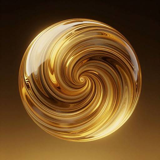Mesmerizing Golden Spiral Orb