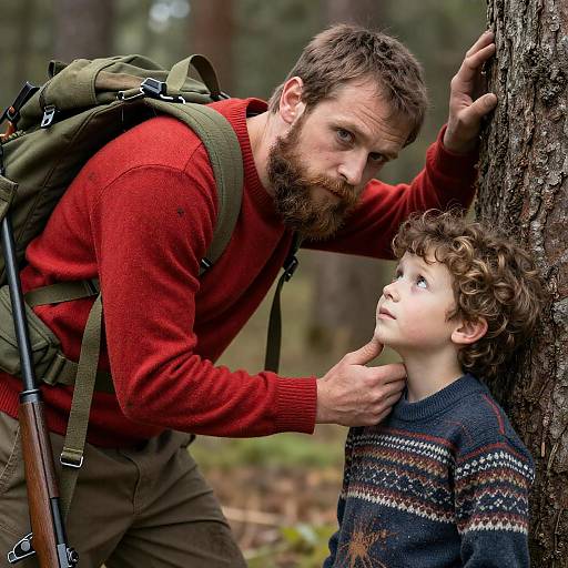 Tender Moment in the Forest