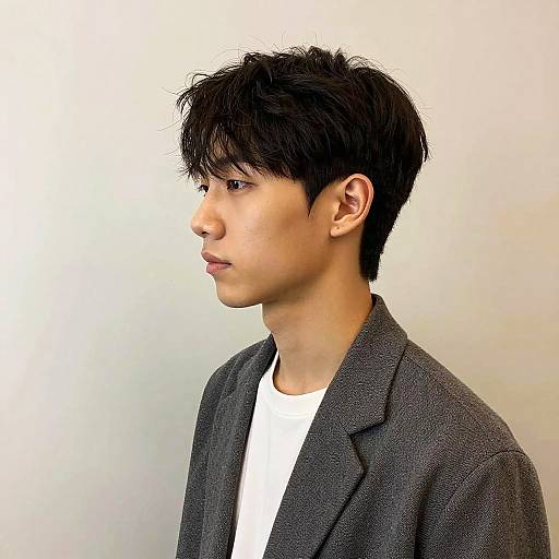 Side Part Undercut on Young Man