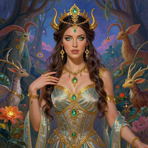 Majestic Elven Queen Fantasy Art