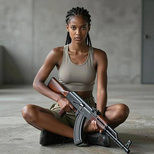 Stylized Portrait of a Strong Woman