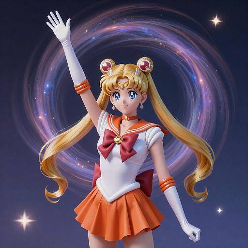 Holographic Orange Sailor Senshi Pose