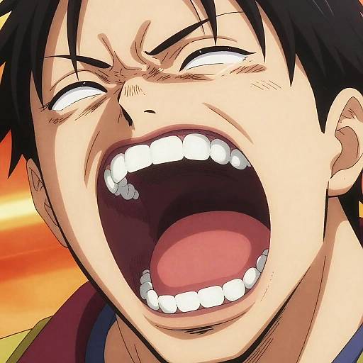 Intense Screaming Anime Mouth Art