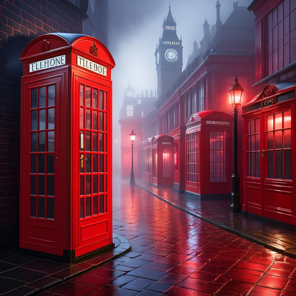 Twilight Elegance: British Telephone Booth