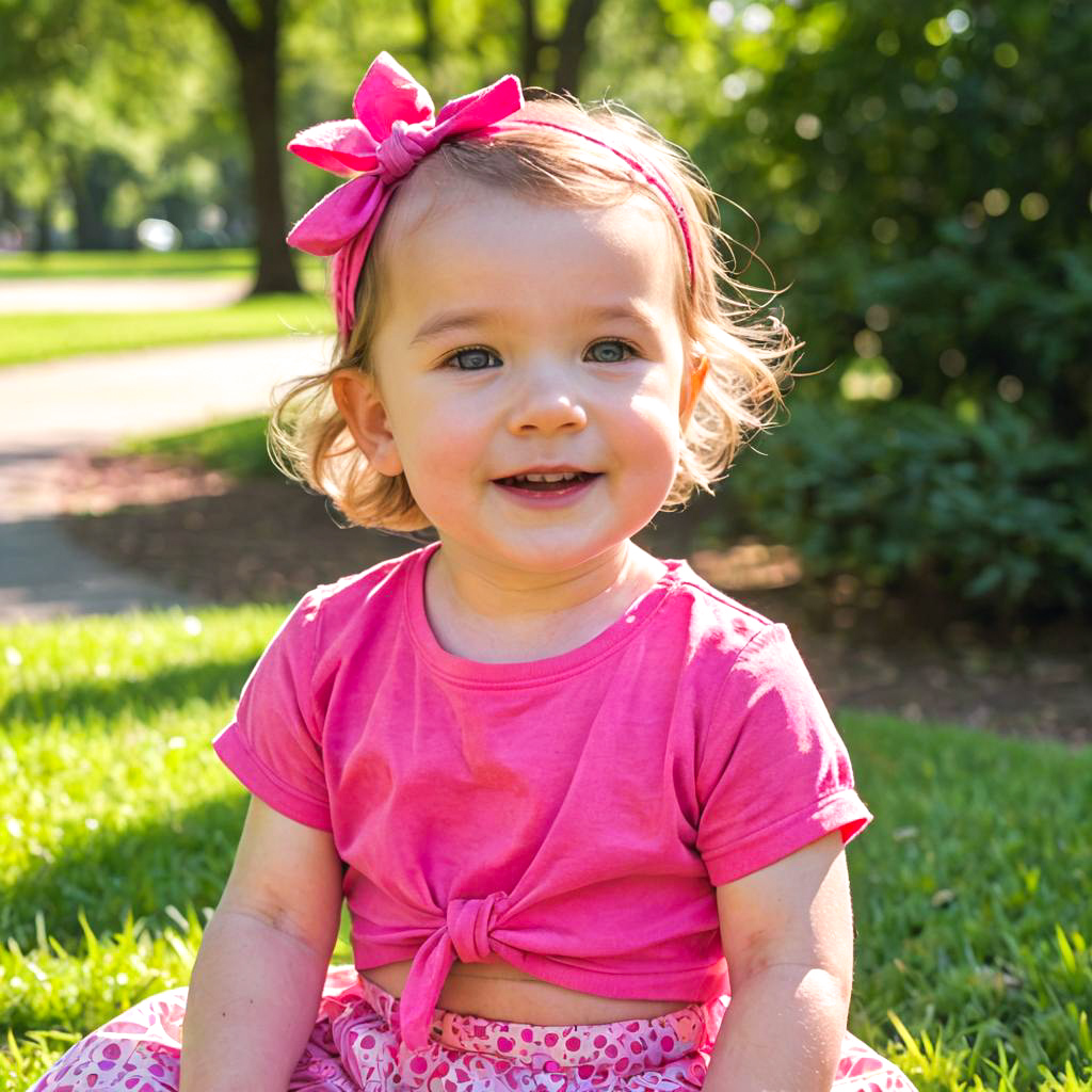 Cheerful Toddler in Sunny Park