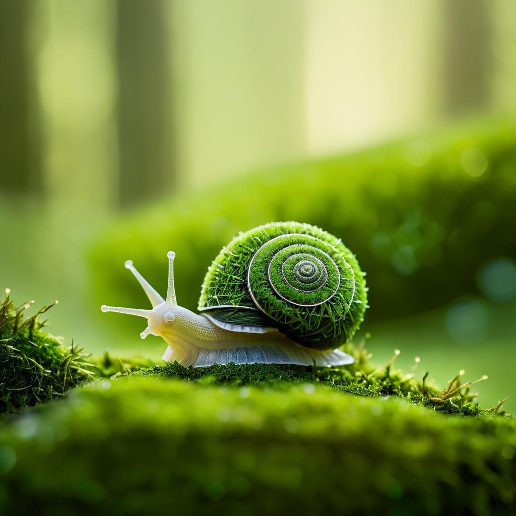 Ethereal Moss Snail in Dreamy Light