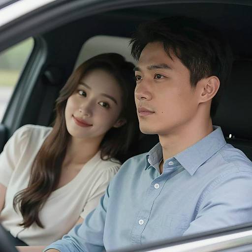 Couple in Car: A Moment of Connection