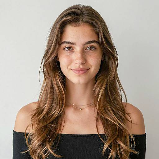 Portrait of a Young Woman with Freckles