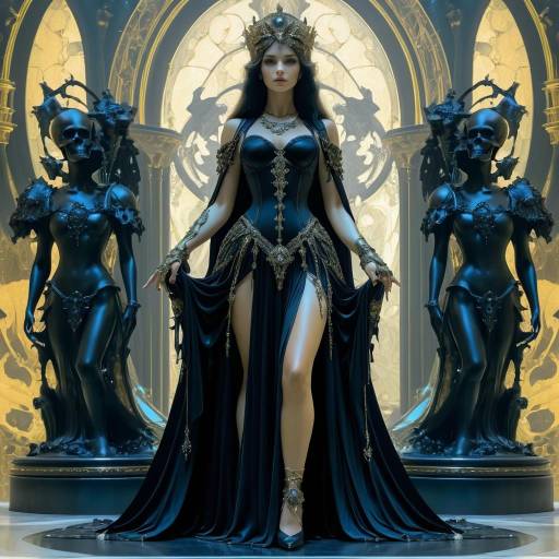 Dark Fantasy Lychee Queen and Skeletons