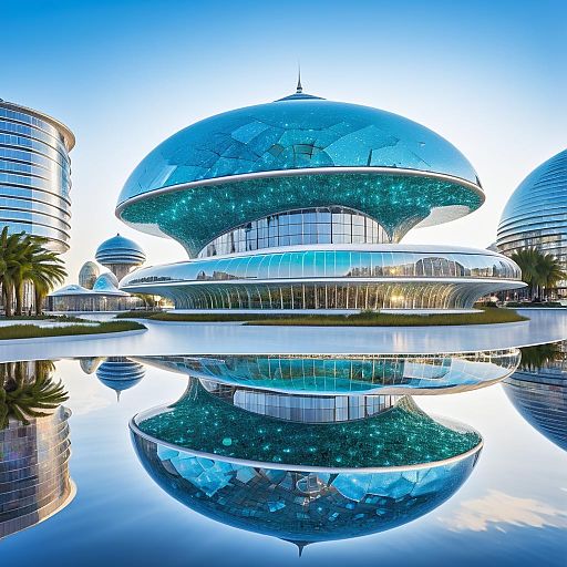 Glittering Futuristic Art Center Design Glittering Futuristic Art Center Design