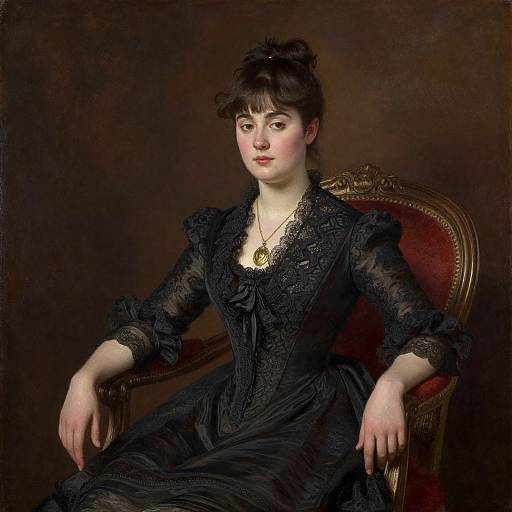 Victorian Elegance in Red Chair