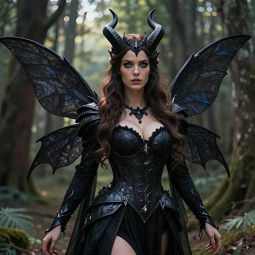Enchanting Dark Fairy Queen in Forest