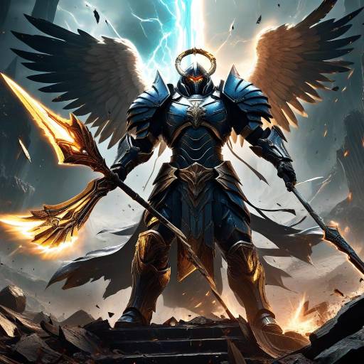 Epic Dark Godfall Wallpaper with Archangel