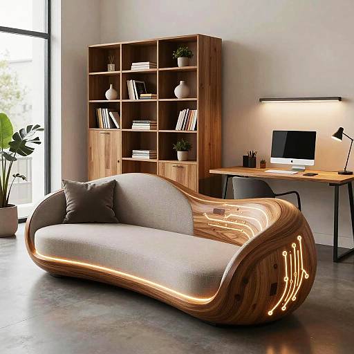 AI-Designed Futuristic Home Interiors